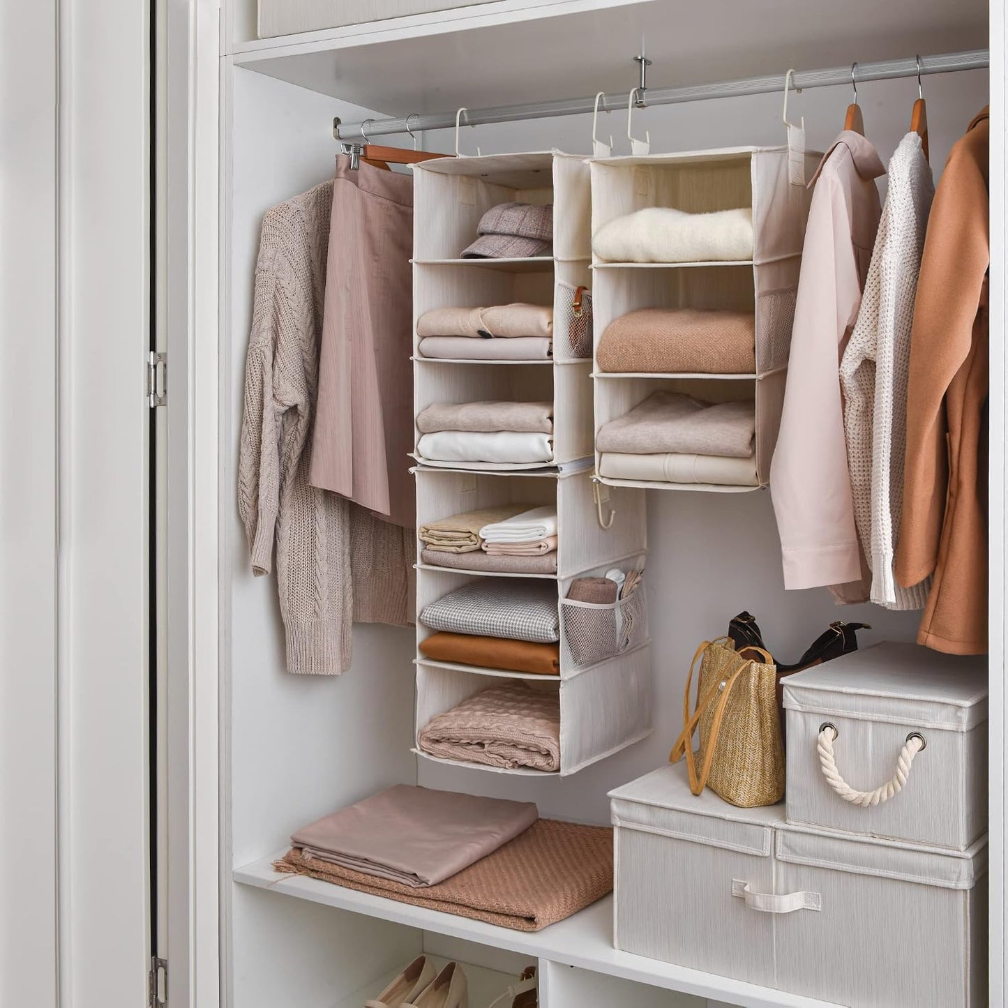 Organiz. armario 6 estantes 12x12x48"