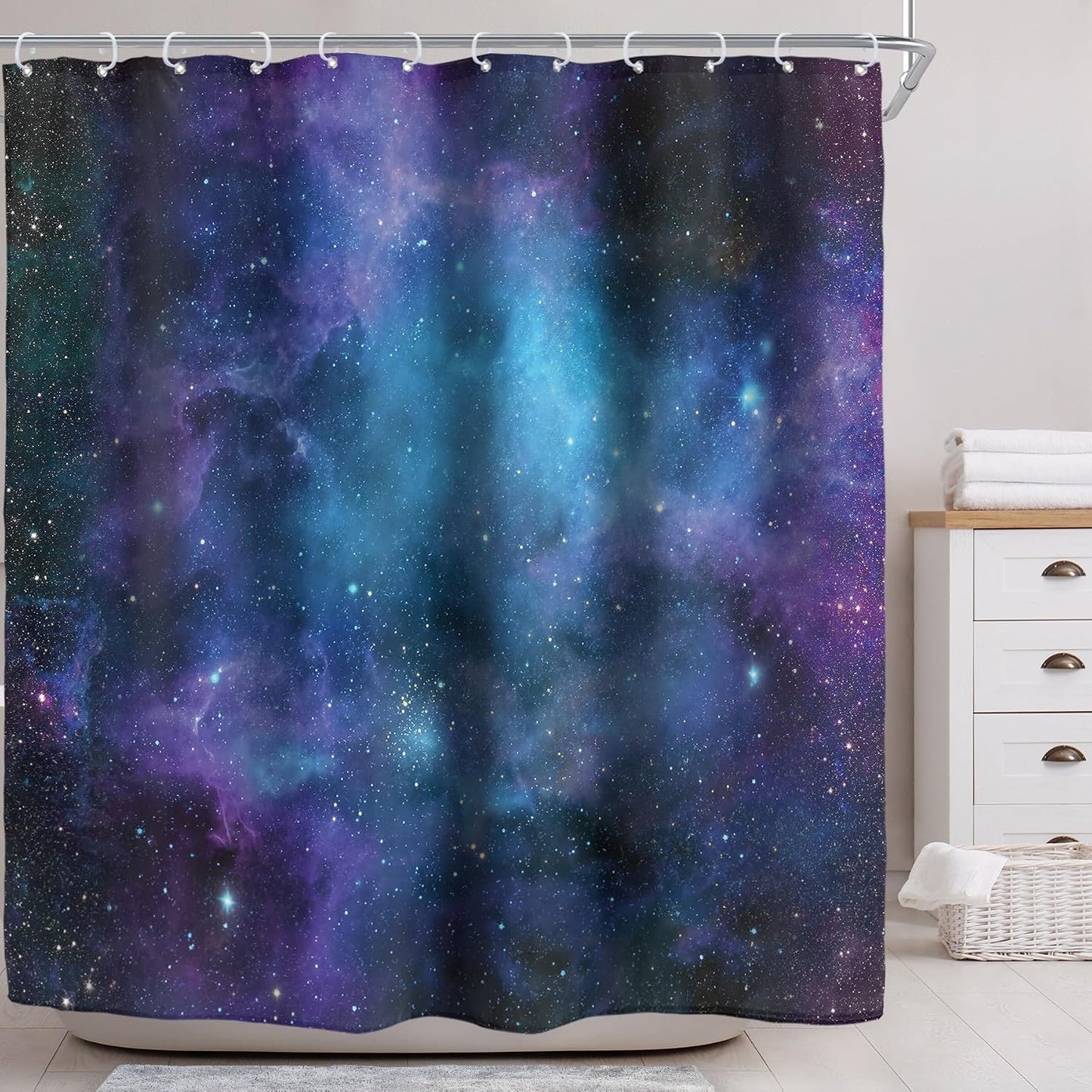 Cortina ducha estrella galaxia 72pulg x72pulg para baño