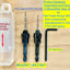 Juego brocas avellanadoras madera #4 #6 con conicas y contenedor