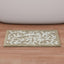 Alfombra baño algodón diseño hojas 21x34pulg gris pardo