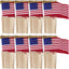 100 Banderas USA en Palillo 4x6" Mini Día Independencia