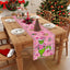 Camino mesa navidad rosa lino 72pulg decoración hogar cocina