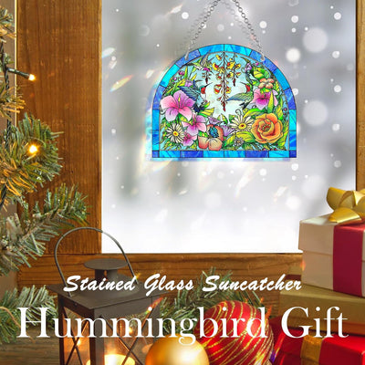 Atrapasoles cristal colibrí vitral para ventana regalo únicos