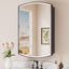 Gabinete baño negro 20x30pulg metal biselado con espejo
