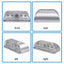 Luz puerta con sensor 4 LED alimentada por pilas plateado