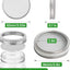 Set 4 tapas acero inox 3.4pulg para germinación