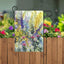 Bandera jardín doble cara 12x18" flores verano primavera