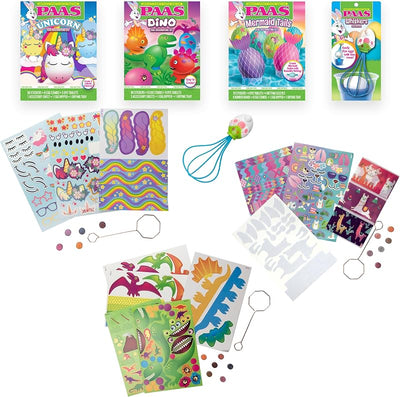 Kit decoración huevos Pascua unicornio dinosaurios 4 pzas