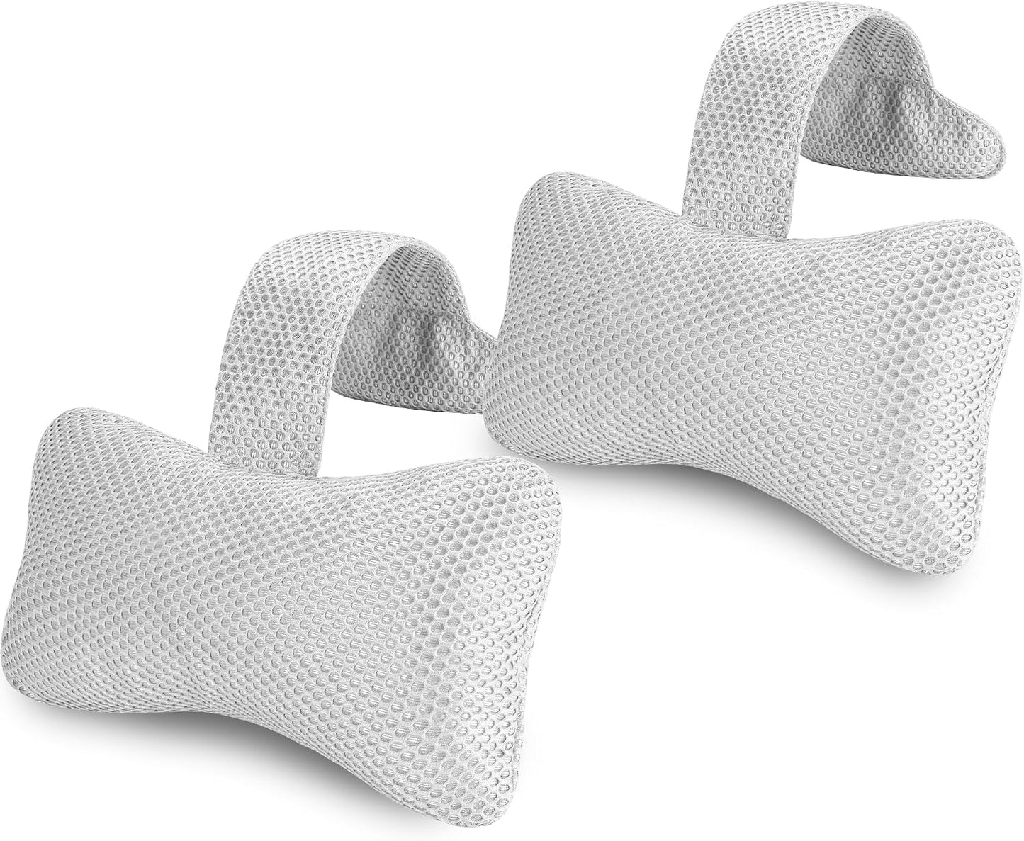 Almohada hidromasaje bañera pack 2 ajustable gris