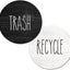 Imanes rústicos para basura y reciclaje 2 adhesivos