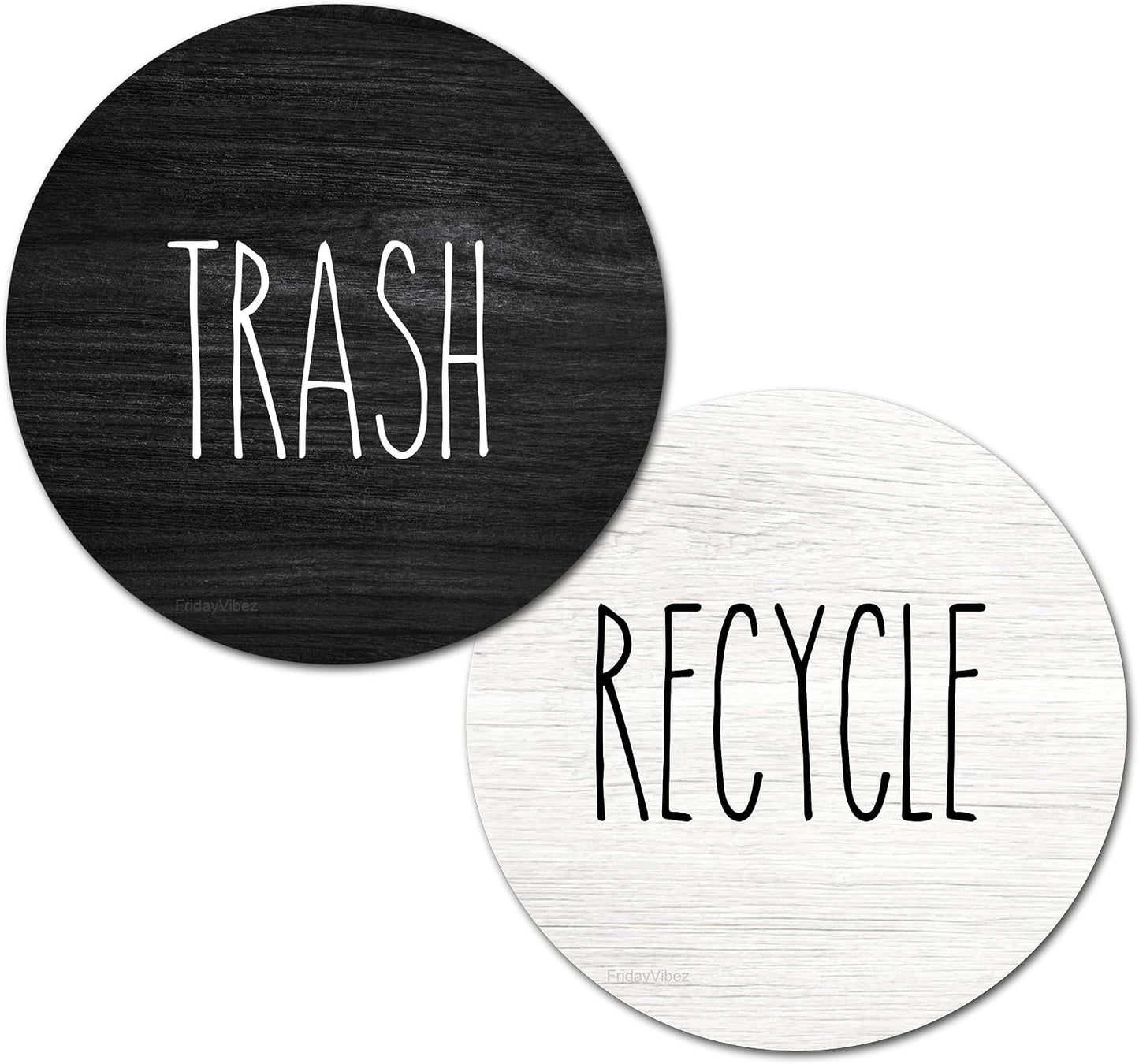 Imanes rústicos para basura y reciclaje 2 adhesivos