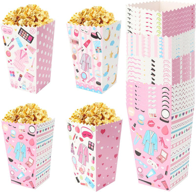 24 Cajas Palomitas Spa Maquillaje Cumpleaños