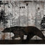 Tapete baño oso camuflaje bosque antiderrap