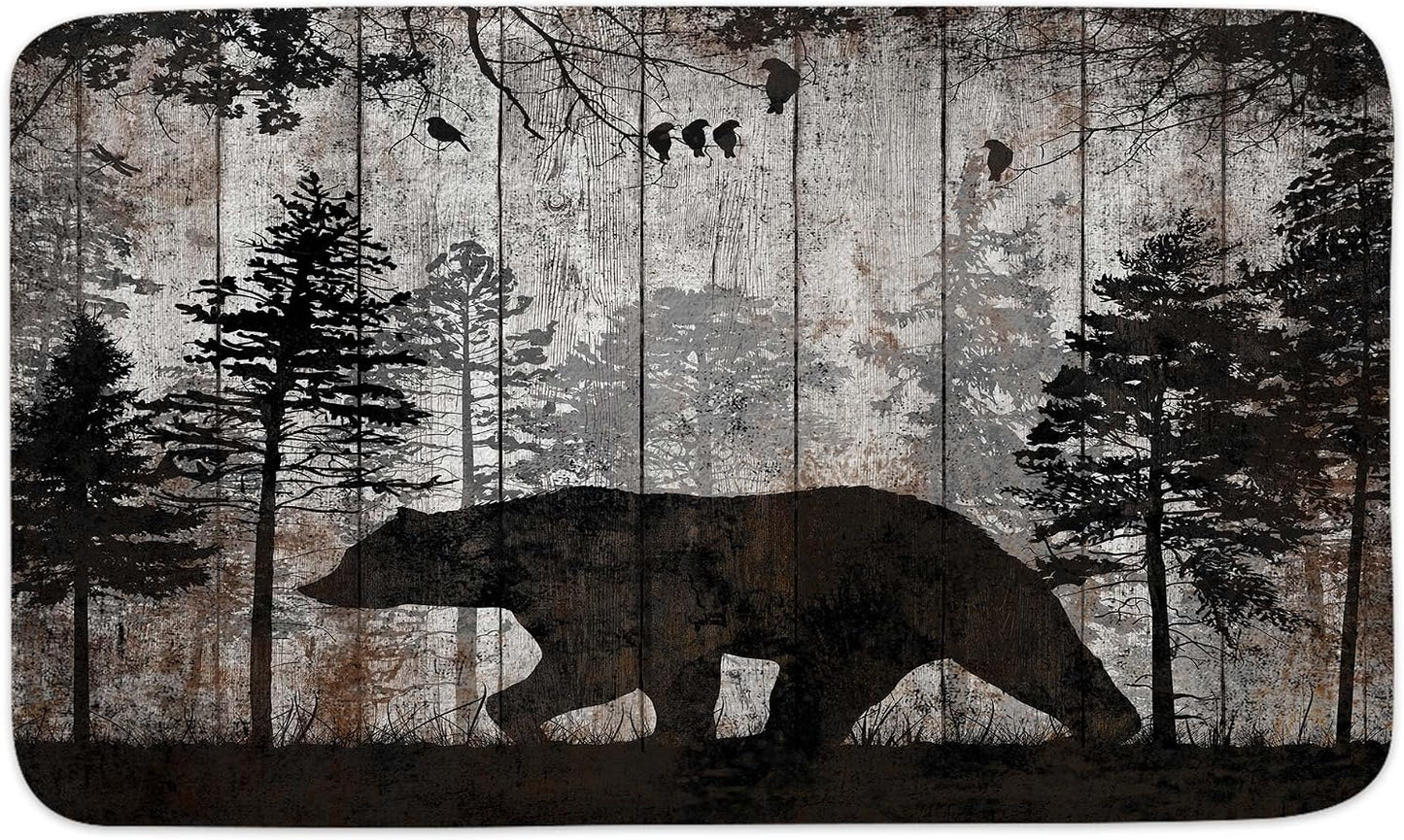 Tapete baño oso camuflaje bosque antiderrap
