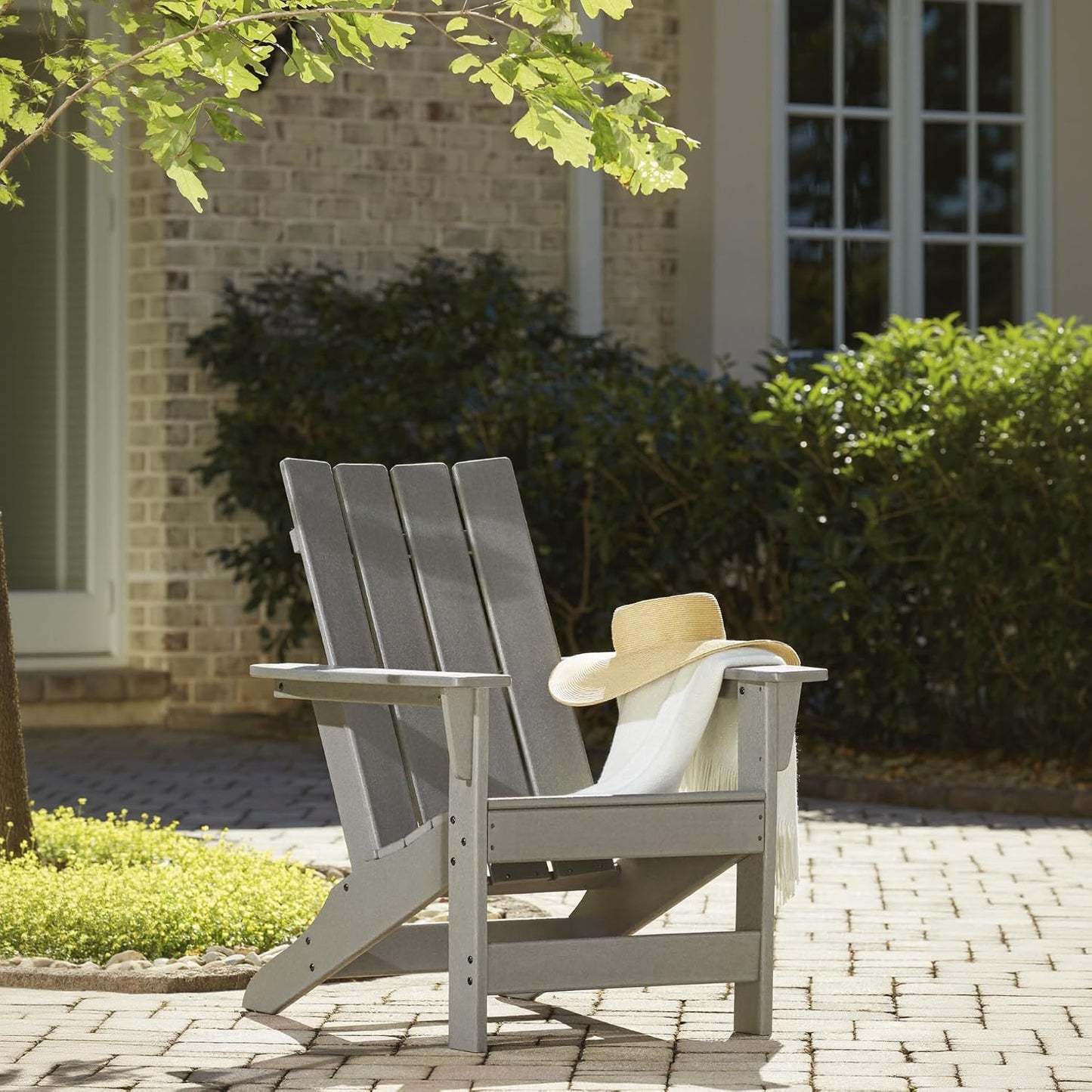 Silla Adirondack Patio HDPE Resistente Color Gris