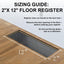 Rejillas ventilación piso 2x12pulg cubiertas resistentes