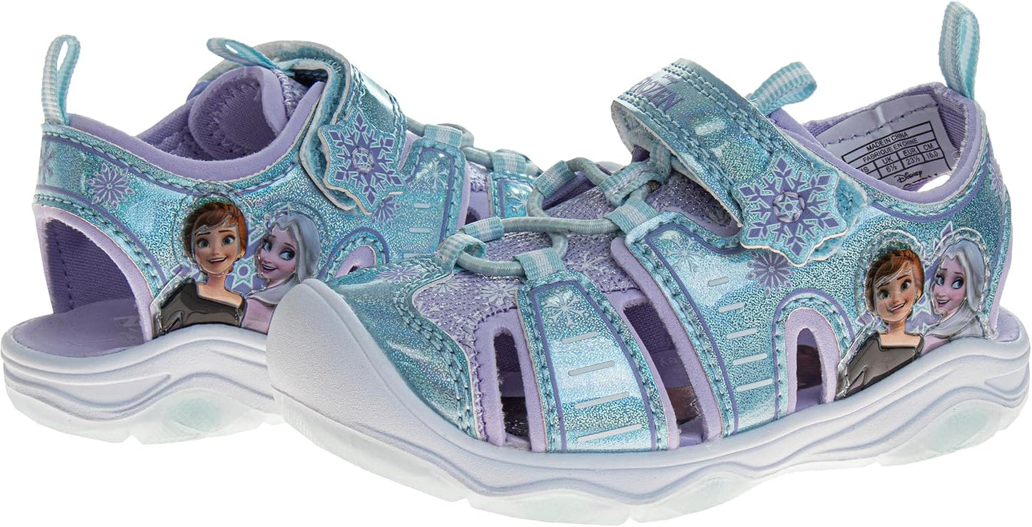 Sandalias Frozen con luz LED para niños 5-10
