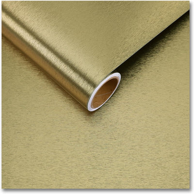 Papel adhesivo acero inox dorado 12x80pulg impermeable