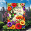 Bandera jardín colibrí 12x18pulg doble cara estilo granja
