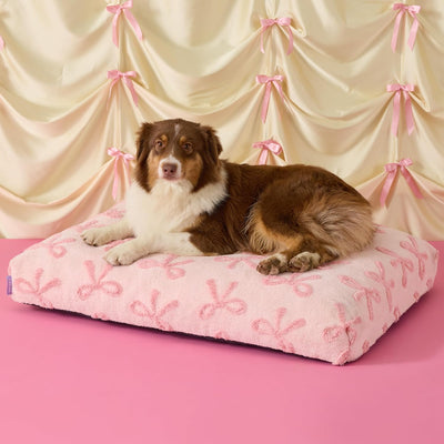 Cama perro espuma triturada funda extraible felpa antideslizante lazo