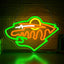 Letrero neón hockey pared luz LED Minnesota regulable club garaje