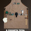 Delantal carpintería lona 16oz 9 bolsillos ajustable