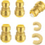 Acoplamiento reductor latón 1x3/4" con 2 clips 5 pzas
