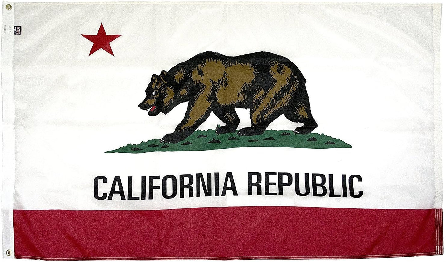 Bandera California nailon 6x10 fabricada EE.UU.