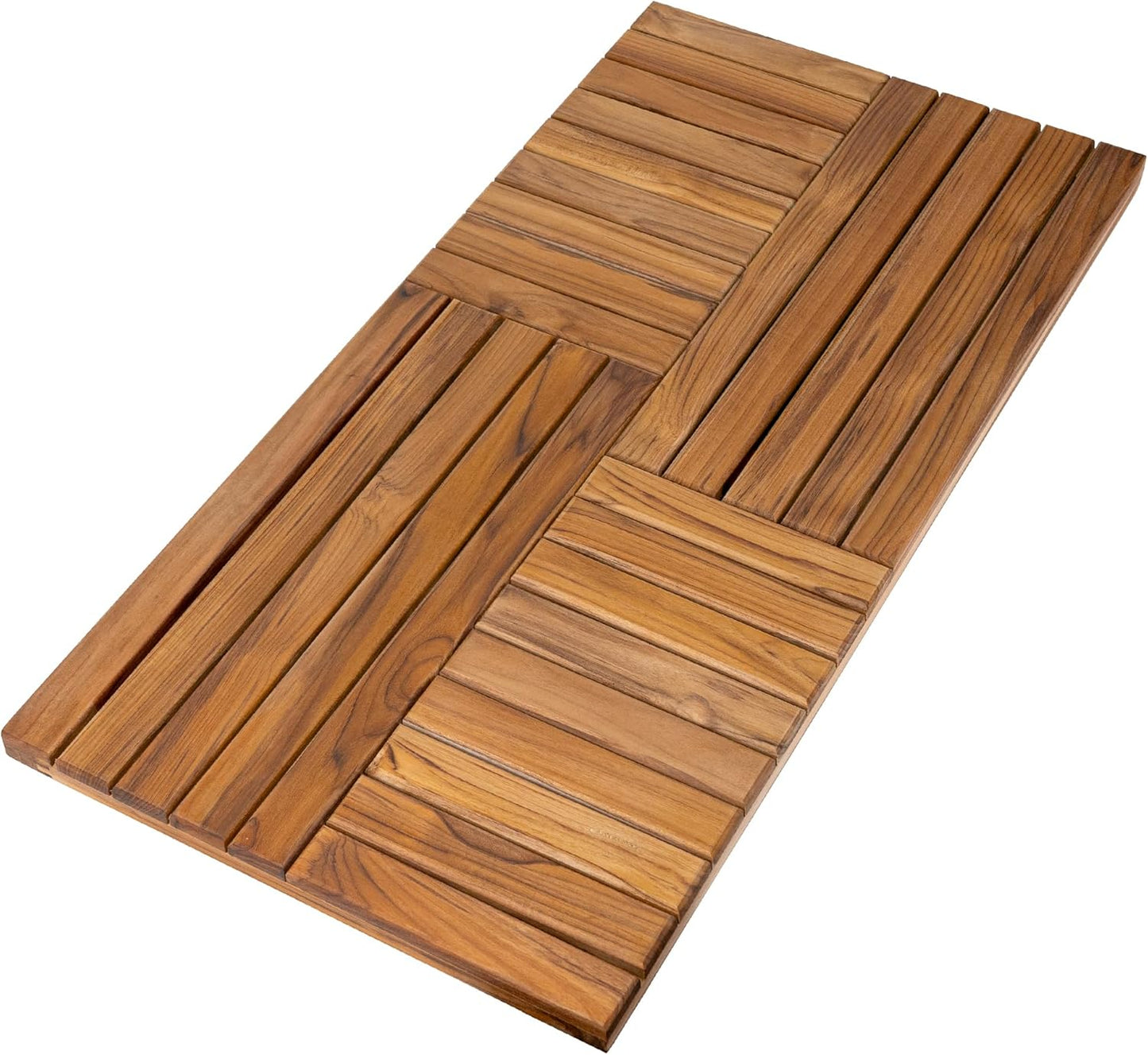 Tapete baño madera teca 40x20pulg antiderrap