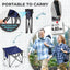 Taburete camping acolchado 18.1" antiderrap 440lb