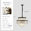 Candelabro cristal 21.6" 14 luces negro para comedor sala