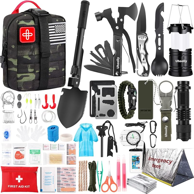 Kit supervivencia 252 pzas para hombre mujer coche viaje