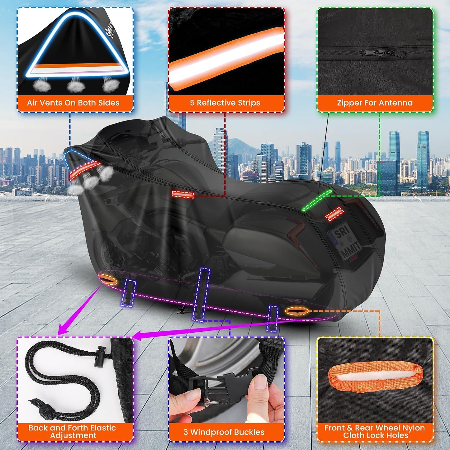 Cubierta motocicleta Harley nano impermeable al aire libre