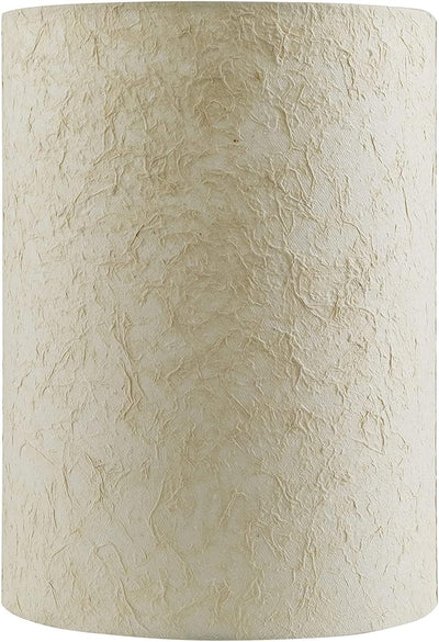 Pantalla lámpara araña forma tambor blanco 8x8x11pulg