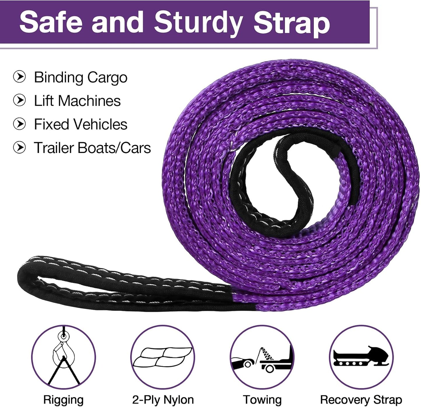 Eslinga elevación 1x4 poliéster 2 capas resistente