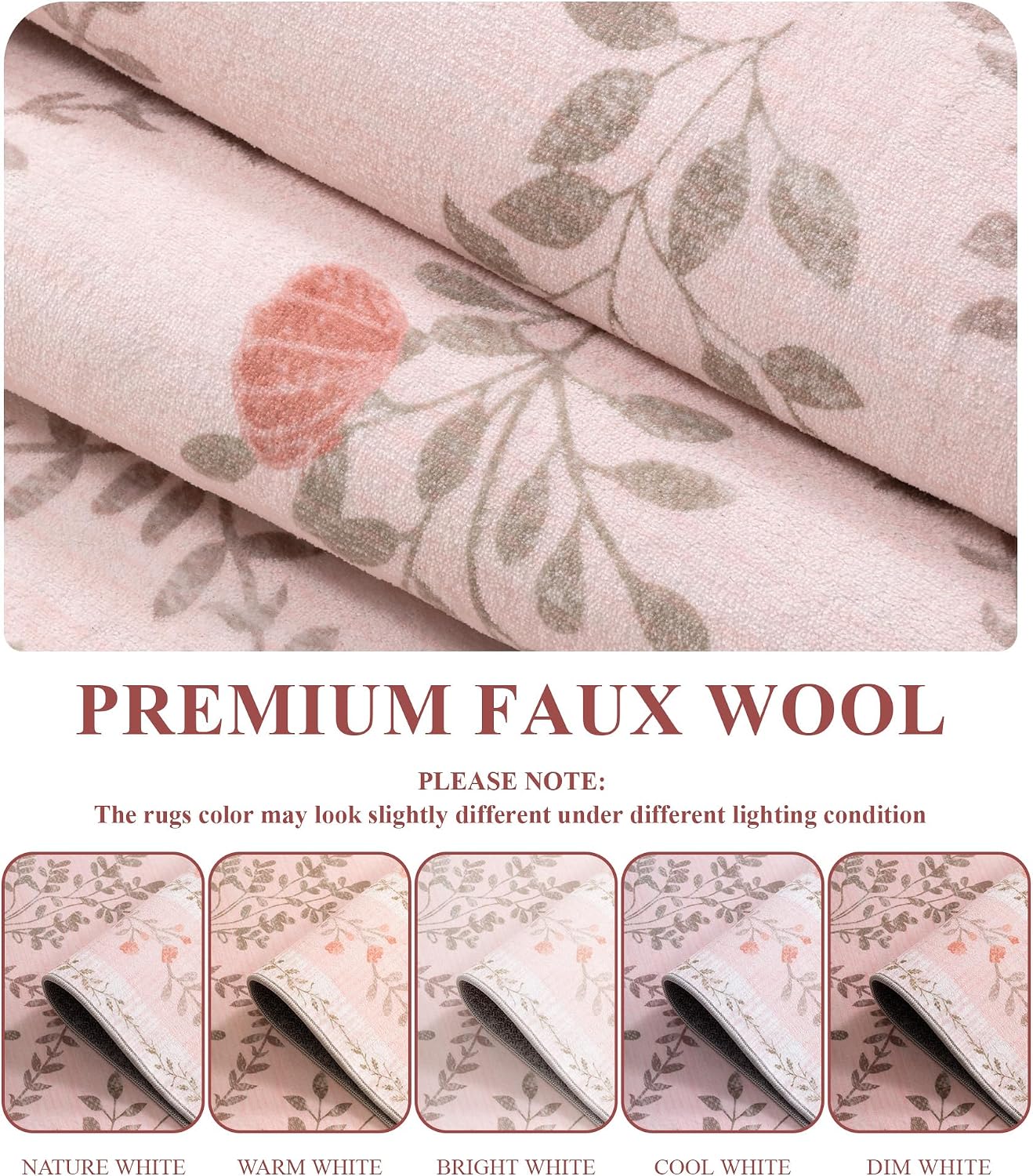 Alfombra lavable 6x9ft antiderrap dormitorio sala