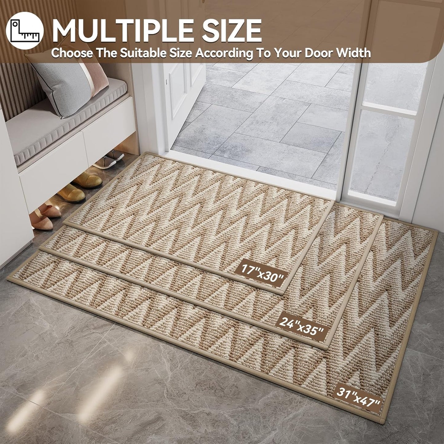 Alfombra interior 17x30 antiderrap goma lavable