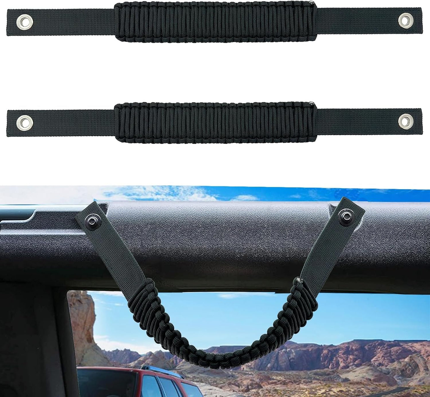 2 Pzas Manijas Agarre para Barras Bronco Negro