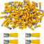 100 Conectores Pala Hembra Amarillo 12-10 AWG 1/4pulg
