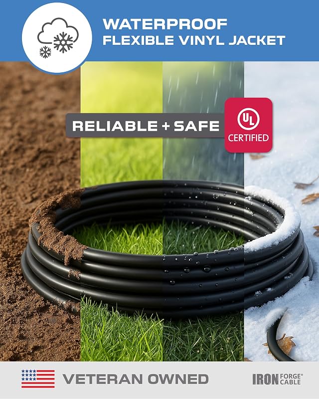 Cable extensión 75ft 16/3 SJTW 3 tomas luz exterior