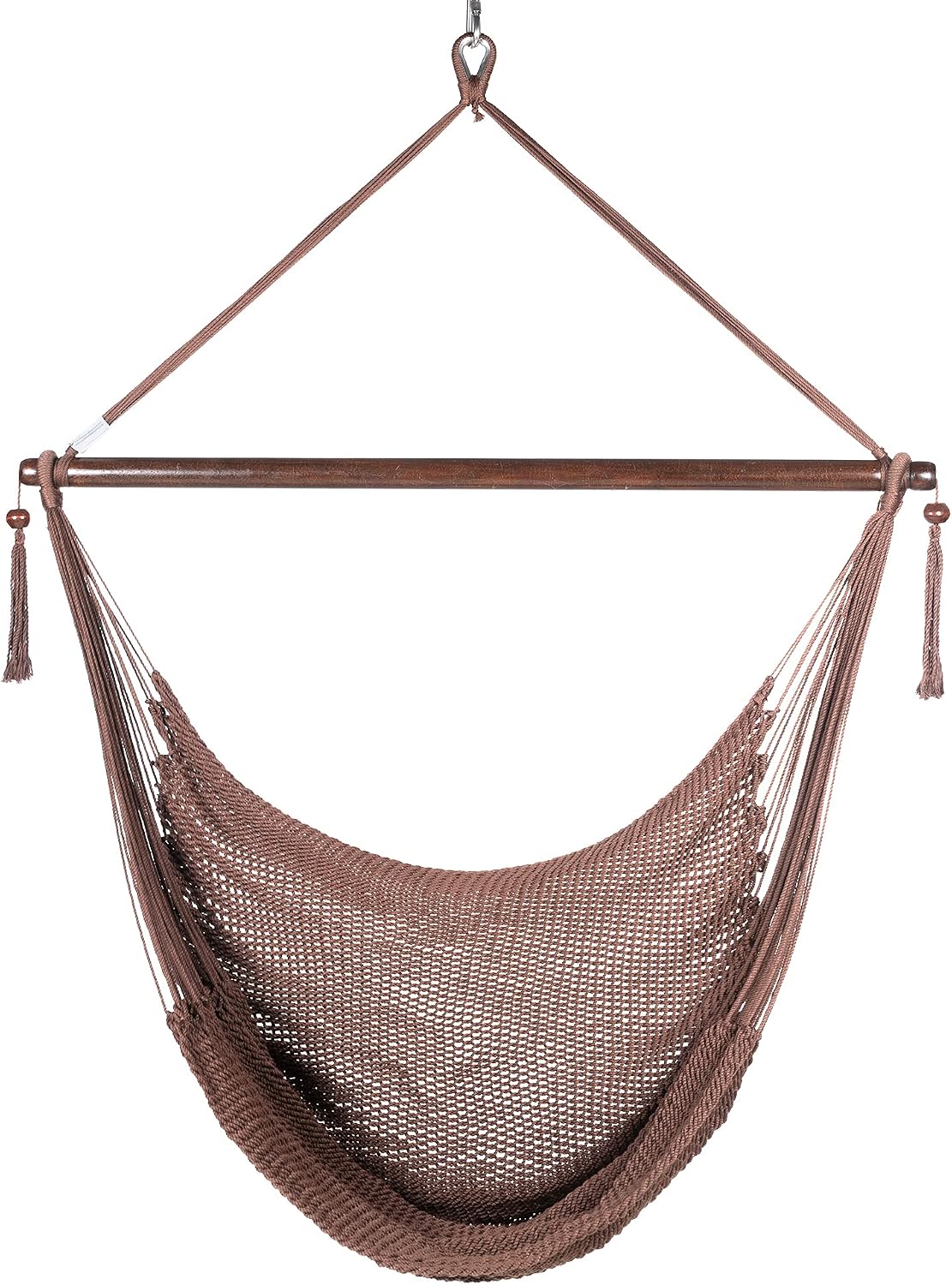 Silla hamaca grande caribeña 48" poliéster Mocha