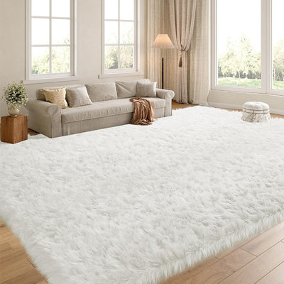 Alfombra piel sintética 10x10ft para sala dormitorio suave niños