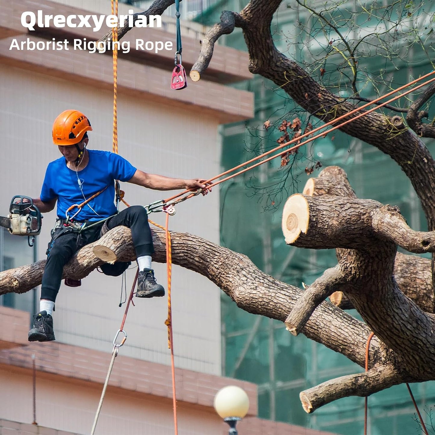 Cuerda arborista 1/2pulg x100ft azul para adultos