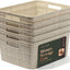 Cesta yute natural pack 5 almacenamiento hogar