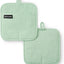 Set 2 soportes ollas silicona magnético 8x8" verde