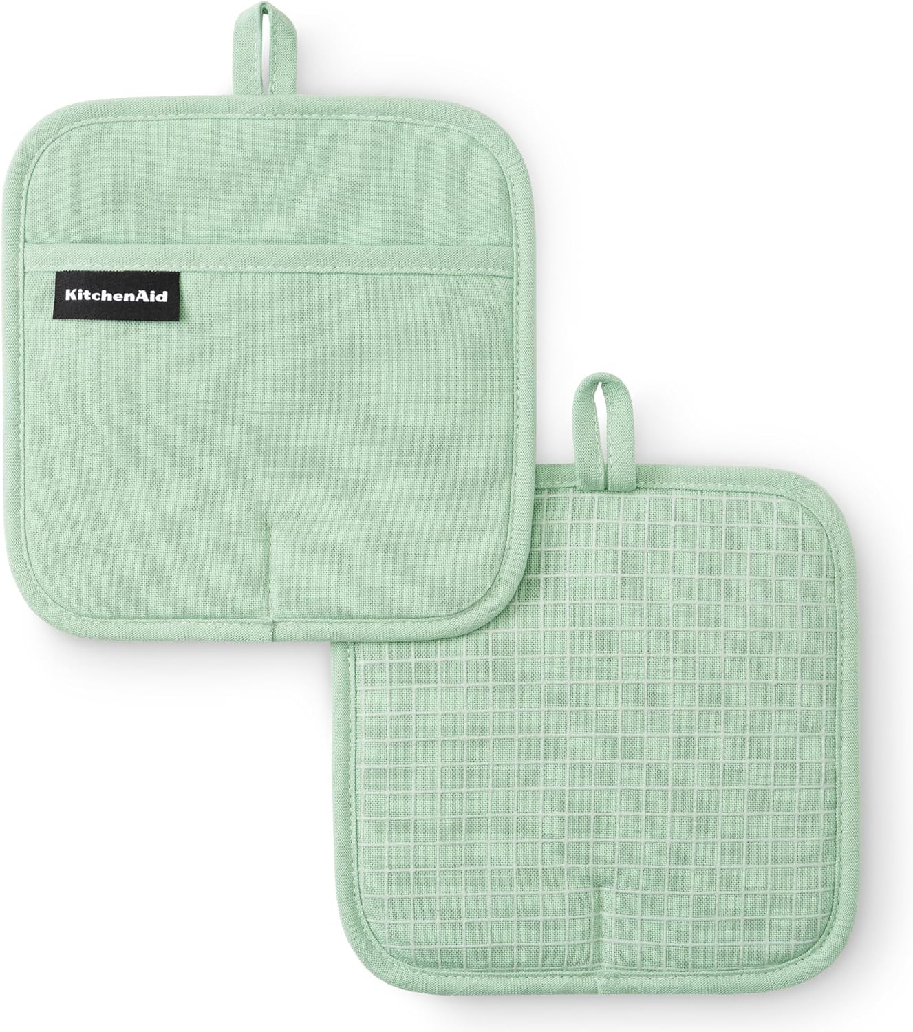 Set 2 soportes ollas silicona magnético 8x8" verde