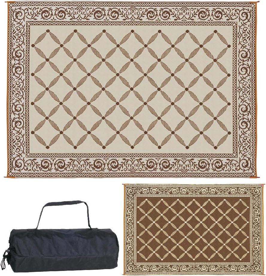 Alfombrilla estilo jardín color beige