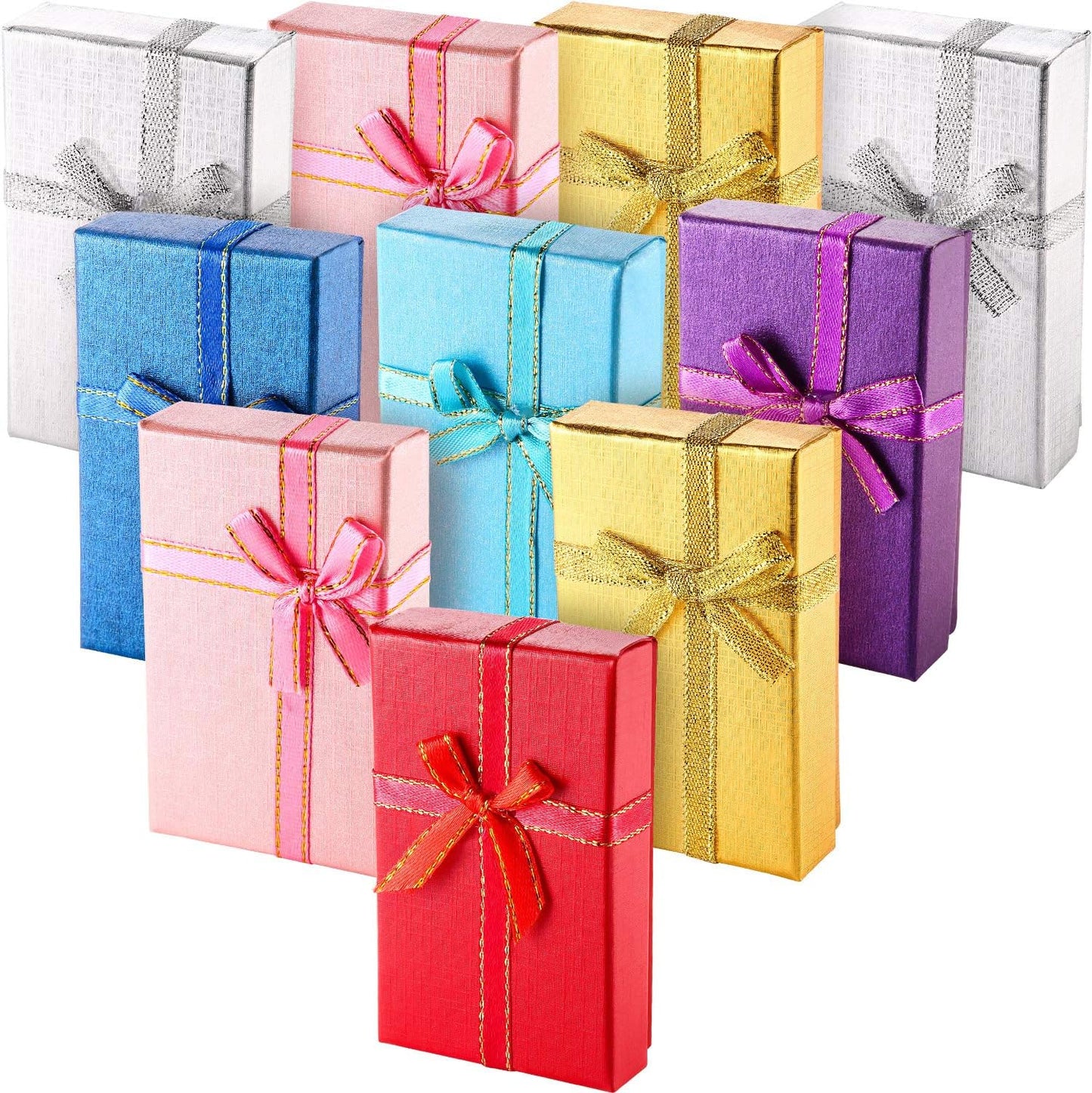 12 Pzas Caja Regalo Joyas Cartón Color Aleatorio