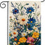 Bandera jardín floral 12x18pulg doble cara bienvenida patio