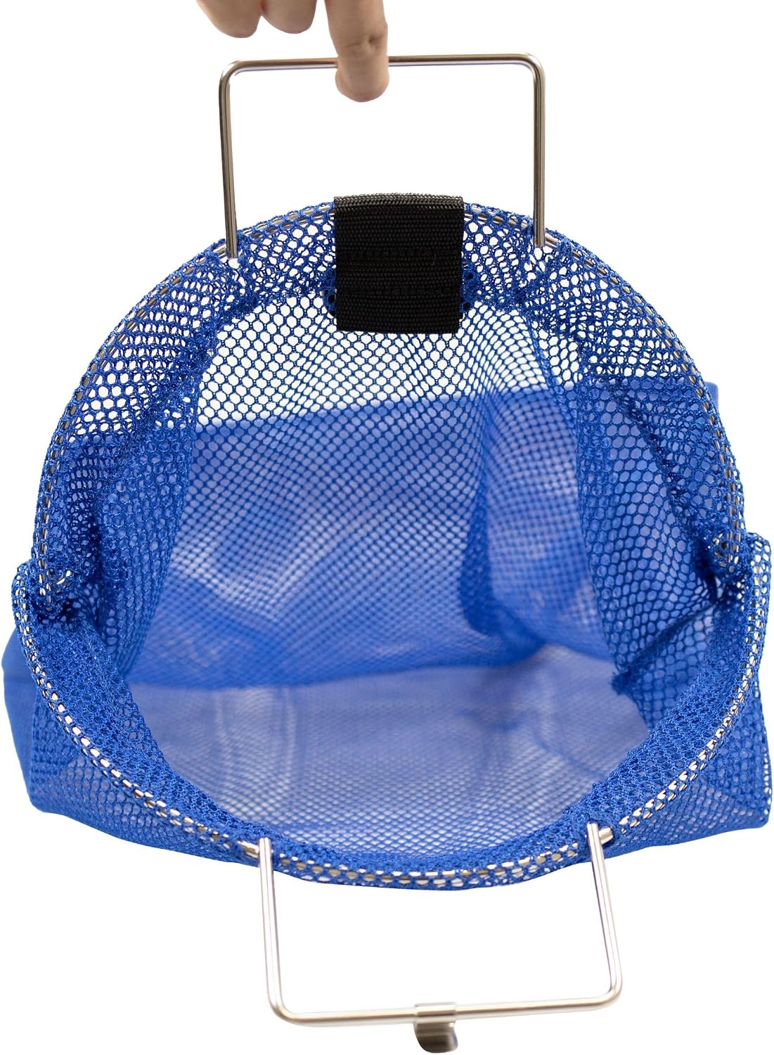 Red pesca submarina acero inox 24x17pulg malla reforzada azul